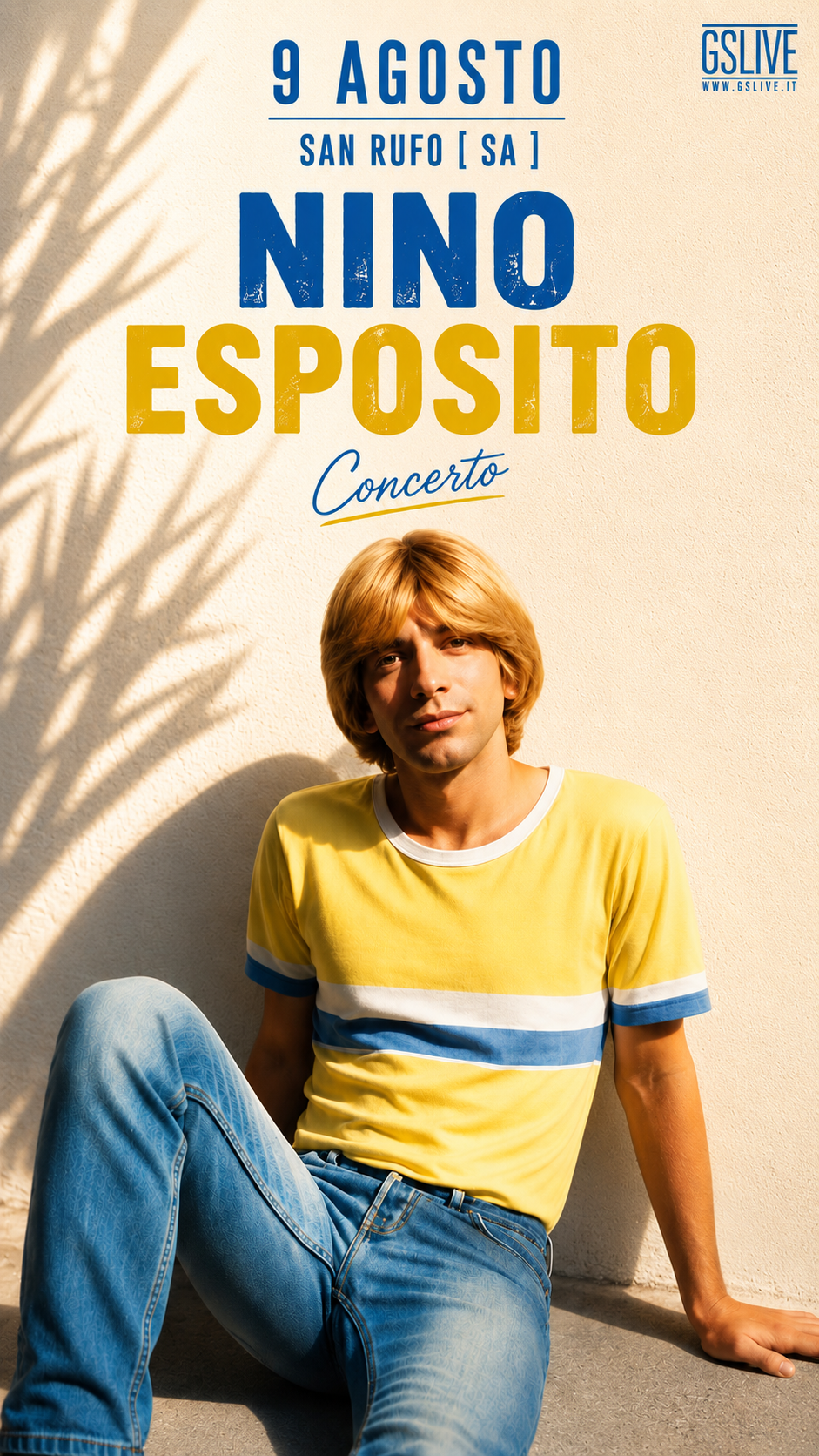 Locandina evento di Nino Esposito il 9 Agosto 2026 a San Rufo (SA)