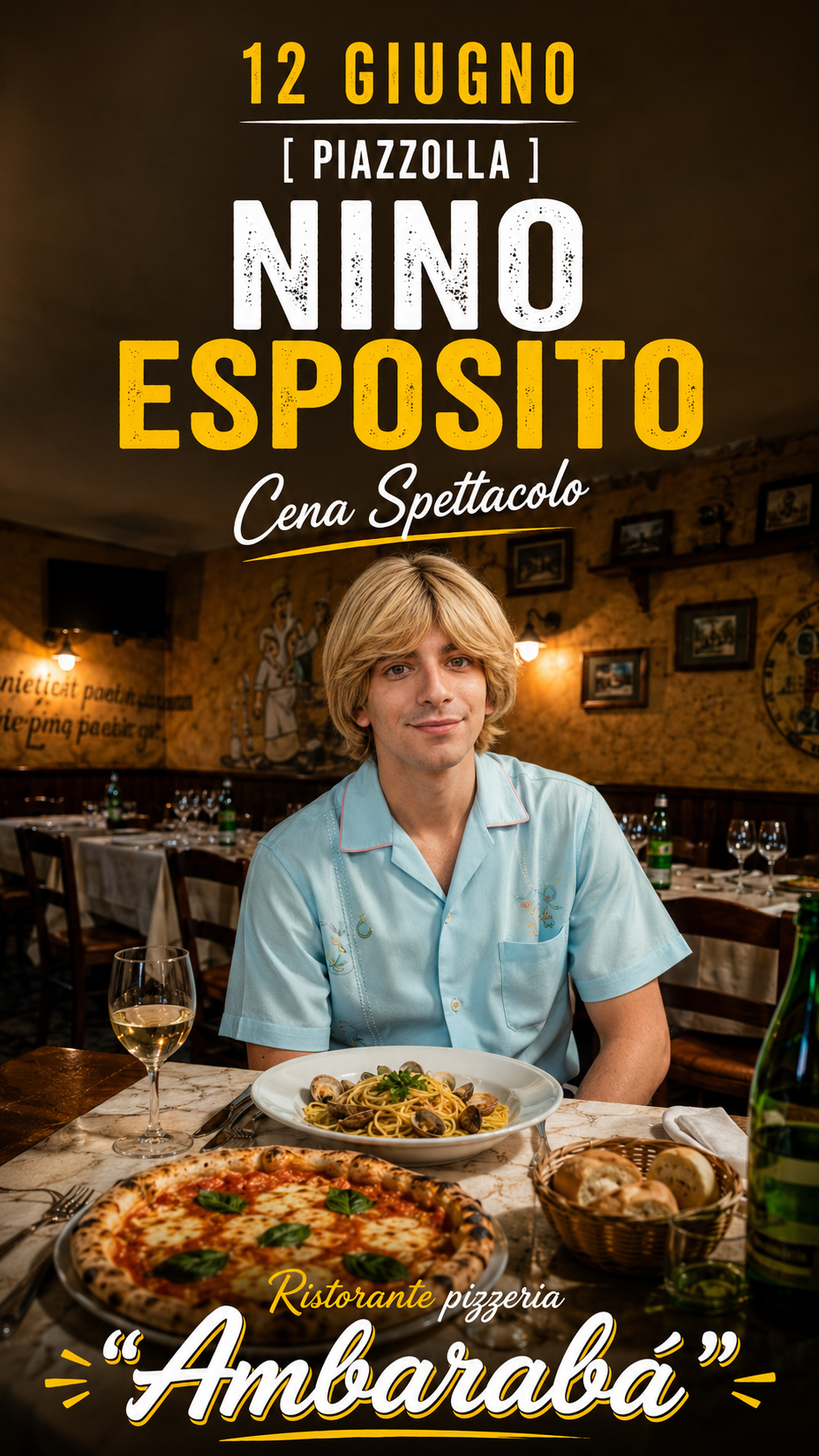 Locandina evento di Nino Esposito il 12 Giugno 2026 a Piazzolla